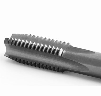 Metric 4 Flutes Carbon Steel Hand Tap Tool Straight Fluted Taps For Cast Iron M10*12.5