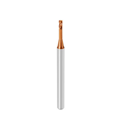 HRC55 1mm Solide Carbide End Mill 2 Flutes Long Neck Short Flutes Square End Mill