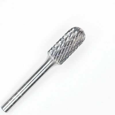 Double Cut Metal Cylindrical Burr Cutter Double Cut On 1/4'' Shank Die Grinder Drill Bit