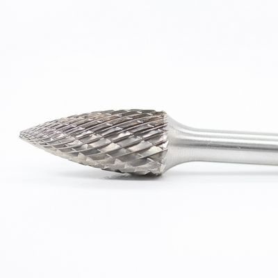 SG-5 Carbide Burr Tree Pointed-End Double Cut For Die Grinder 1/2" X 1" With 1/4" Shank