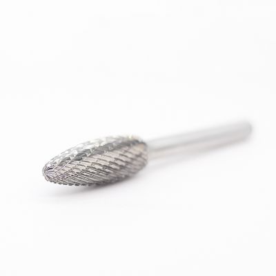Solid SH-41 Flame 1/8" Shank Rotary Carbide Burr Flame Shape Die Grinder Cutting Burrs Bit