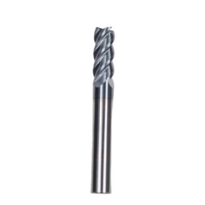 HRC60 AITiN Coated Carbide End Mill For Steel, Hard Steel, Iron Carbide Corner Radius Mill Cutter