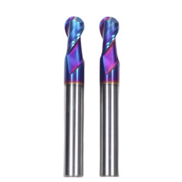 2 Flutes HRC65 R7*14*28*14*80 TiAISiN Coated Carbide Ball Nose End Mill with 28mm Shank Diameter