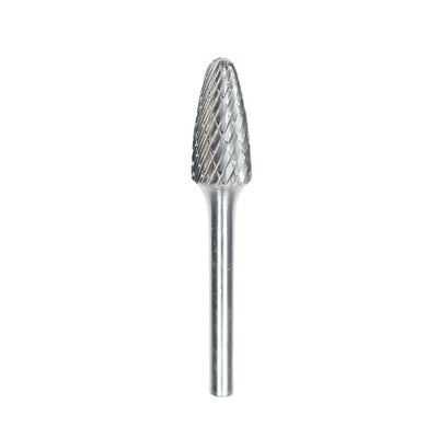 SF-5 Tree Radius End Tungsten Carbide Burr 1/4" Standard Double Cut Die Grinder Deburring Bits