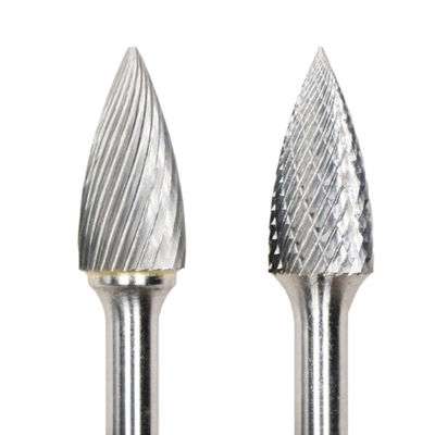 سعر جيد 12mm Dia SG Tree Point End Double Cut Carbide Burr 6mm Shank Carbide Burrs للطاحونة المقطعة عبر الإنترنت