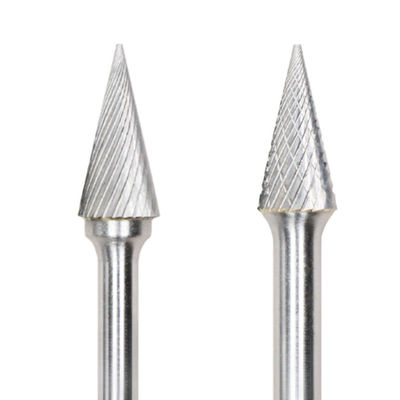 سعر جيد M نوع 6mm * 13mm Tungsten Carbide Burr مخروط ذو نهاية حادة نوع مع ساق 6mm عبر الإنترنت